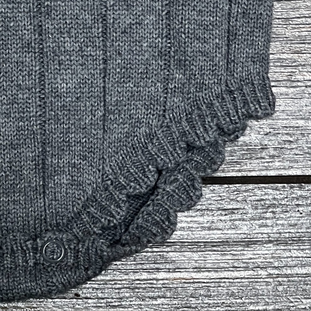 Cat & Jack Baby Girl 18 Months Grey Gray White Sweater Jumper One Piece Outfit - Picture 5 of 13